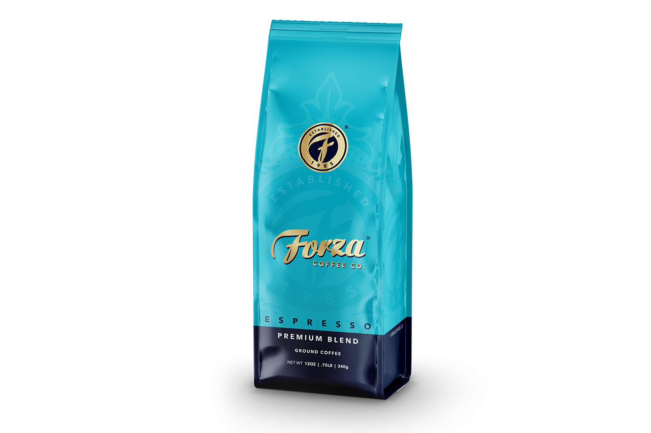 Traditional Espresso Ground - 12oz - Forza Coffee Co. Traditional Espresso Ground - 12oz - Forza Coffee Co.